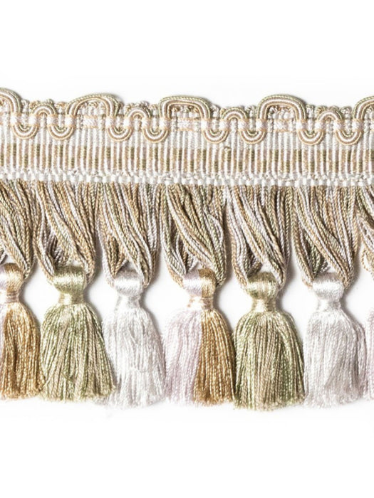 Scalamandre Safari Tassel Fringe Pewter Trim Sample PL44440404