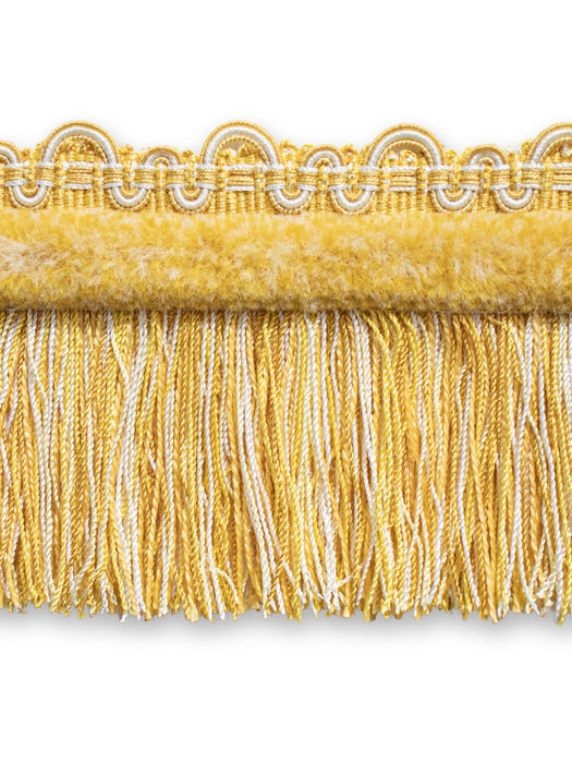 Scalamandre Safari Fringe With Chenille Vanilla Trim Sample PL44230405