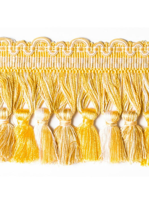 Scalamandre Safari Tassel Fringe Vanilla Trim Sample PL44440405