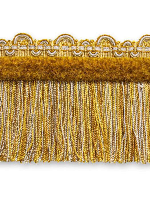 Scalamandre Safari Fringe With Chenille Saffron Trim PL44230406
