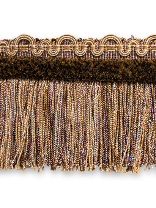 Scalamandre Safari Fringe With Chenille Coffee Trim Sample PL44230407