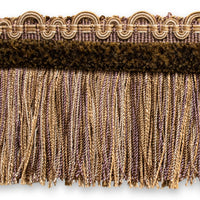 Scalamandre Safari Fringe With Chenille Coffee Trim PL44230407