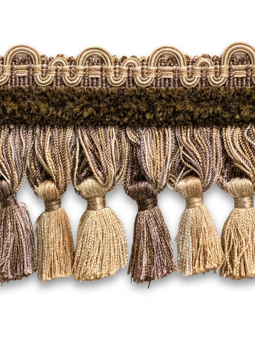 Scalamandre Safari Tassel Fringe Chenille Coffee Trim Sample PL44240407