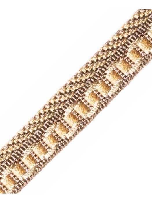 Scalamandre Safari Piping With Tape Coffee Trim Sample PL44560407