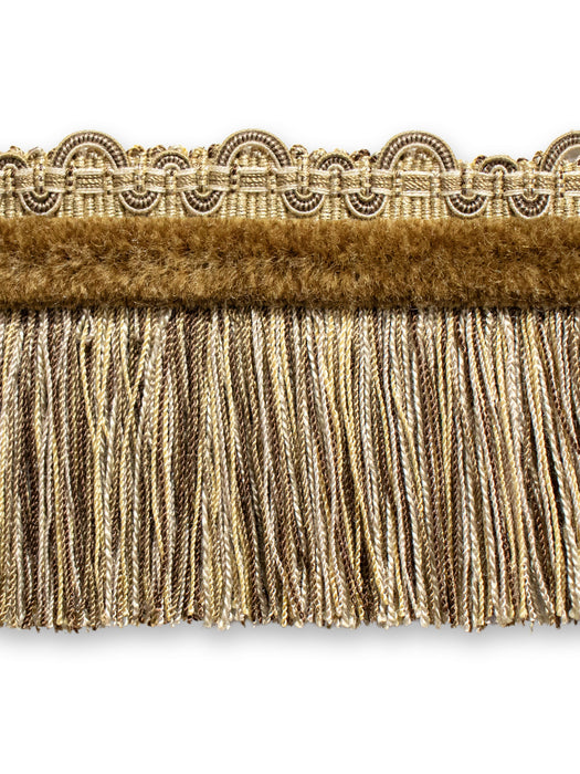 Scalamandre Safari Fringe With Chenille Medium Beige Trim PL44230408