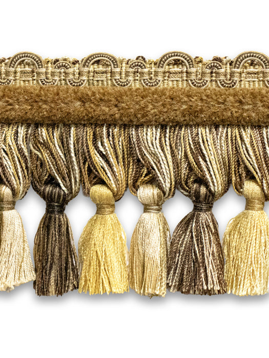 Scalamandre Safari Tassel Fringe Chenille Medium Beige Trim Sample PL44240408