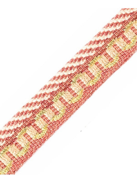 Scalamandre Safari Piping With Tape Tea Rose Trim Sample PL44560409