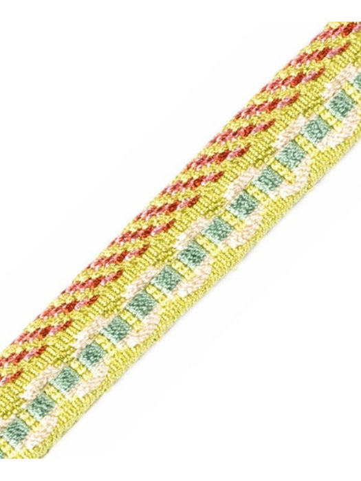 Scalamandre Safari Piping With Tape Teal/Rose Trim PL44560410