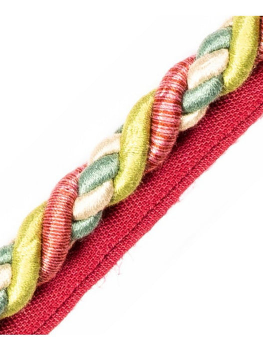 Scalamandre Safari Cord With Tape A Teal/Rose Trim PL44590410