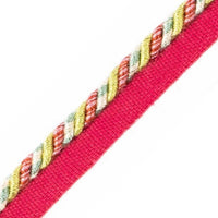 Scalamandre Safari Cord With Tape C Teal/Rose Trim PL44660410