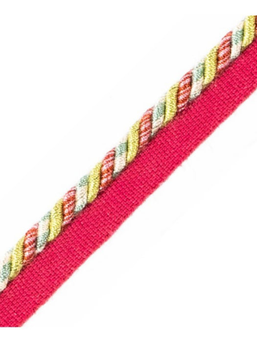 Scalamandre Safari Cord With Tape C Teal/Rose Trim PL44660410