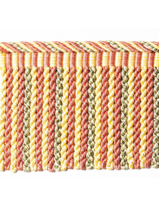 Scalamandre Safari Bullion Fringe A Rose/Gold/Green Trim Sample PL44120411