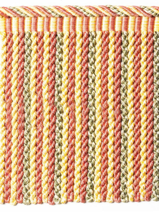 Scalamandre Safari Bullion Fringe B Rose/Gold/Green Trim Sample PL44200411