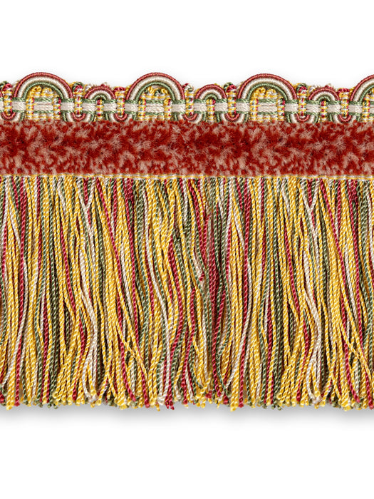 Scalamandre Safari Fringe With Chenille Rose/Gold/Green Trim PL44230411