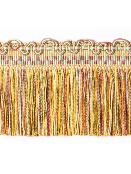 Scalamandre Safari Cut Fringe Rose/Gold/Green Trim PL44430411