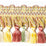 Scalamandre Safari Tassel Fringe Rose/Gold/Green Trim PL44440411