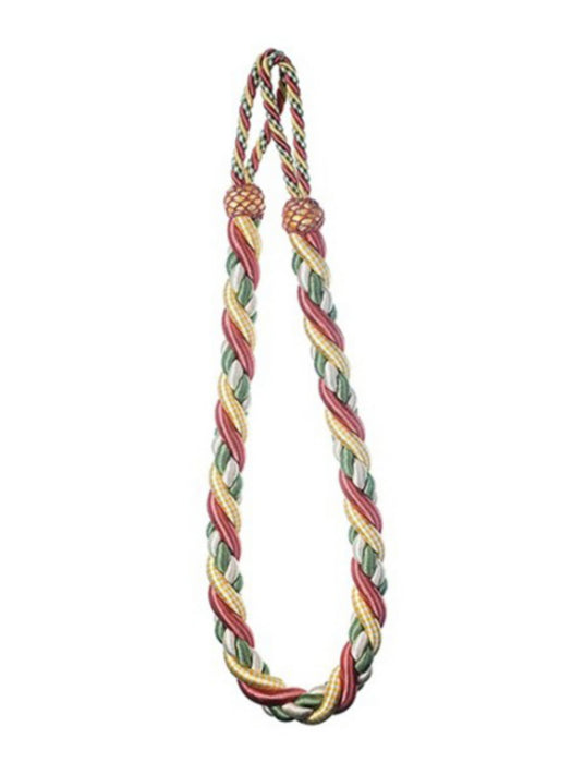 Scalamandre Safari Rope Tieback Rose/Gold/Green Trim Sample PL44730411