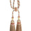 Scalamandre Safari Cut Fringe Tieback A Rose/Gold/Green Trim PL44770411