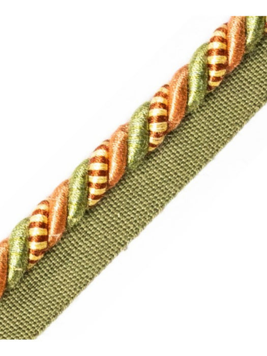 Scalamandre Safari Cord With Tape B Sage/Rose Trim PL44640412