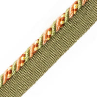 Scalamandre Safari Cord With Tape C Sage/Rose Trim PL44660412