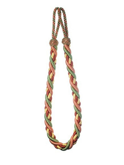 Scalamandre Safari Rope Tieback Sage/Rose Trim Sample PL44730412