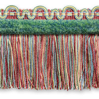 Scalamandre Safari Fringe With Chenille Rose/Blue Trim PL44230413