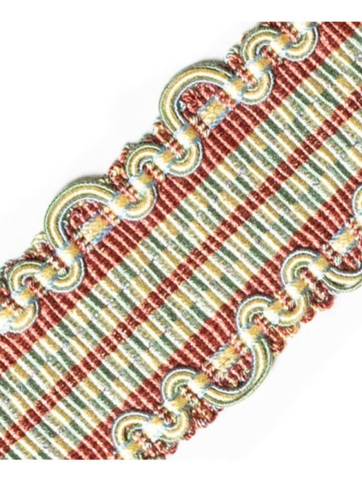 Scalamandre Safari Braid Rose/Blue Trim PL44410413