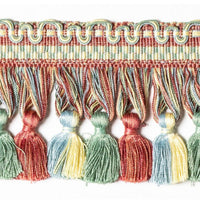 Scalamandre Safari Tassel Fringe Rose/Blue Trim PL44440413