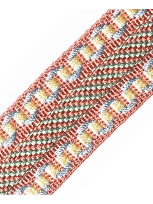 Scalamandre Safari Galon Rose/Blue Trim Sample PL44460413