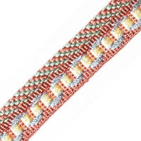 Scalamandre Safari Piping With Tape Rose/Blue Trim PL44560413