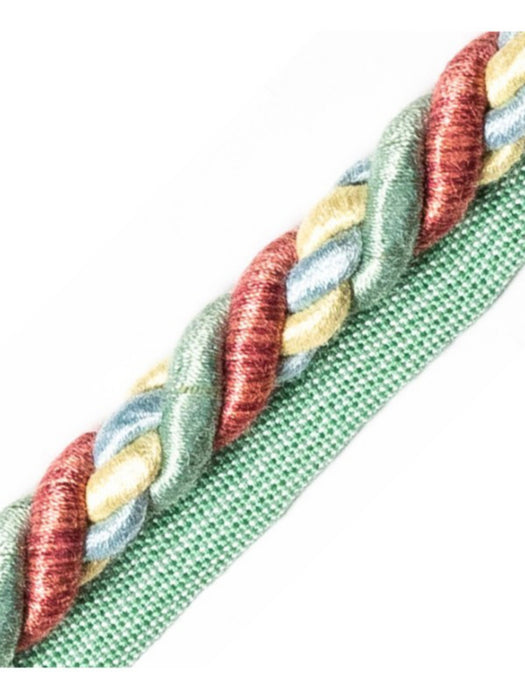 Scalamandre Safari Cord With Tape A Rose/Blue Trim PL44590413