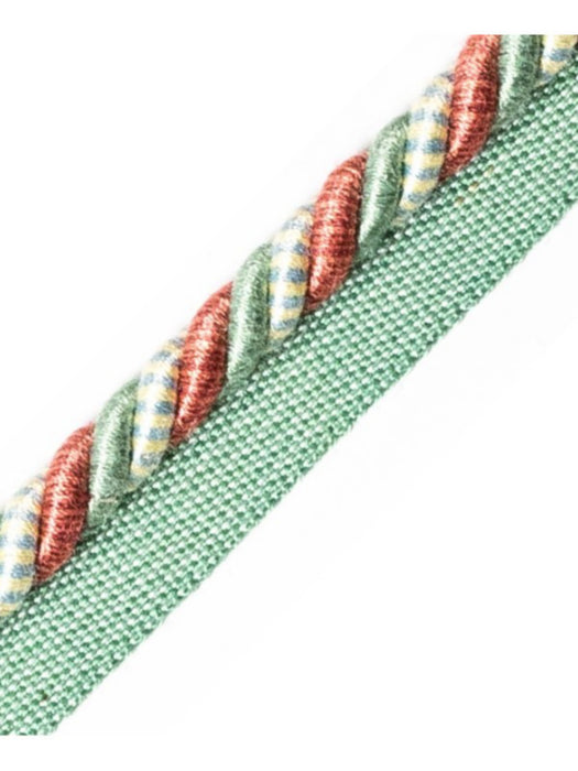 Scalamandre Safari Cord With Tape B Rose/Blue Trim PL44640413