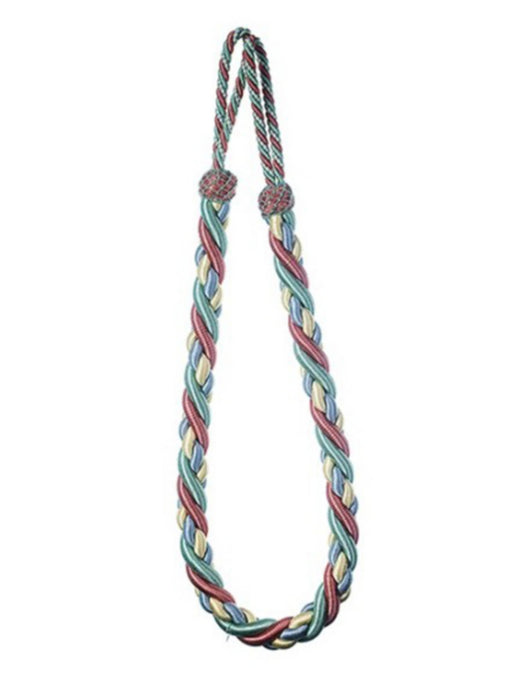 Scalamandre Safari Rope Tieback Rose/Blue Trim PL44730413