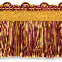 Scalamandre Safari Fringe With Chenille Claret/Rose Trim PL44230414