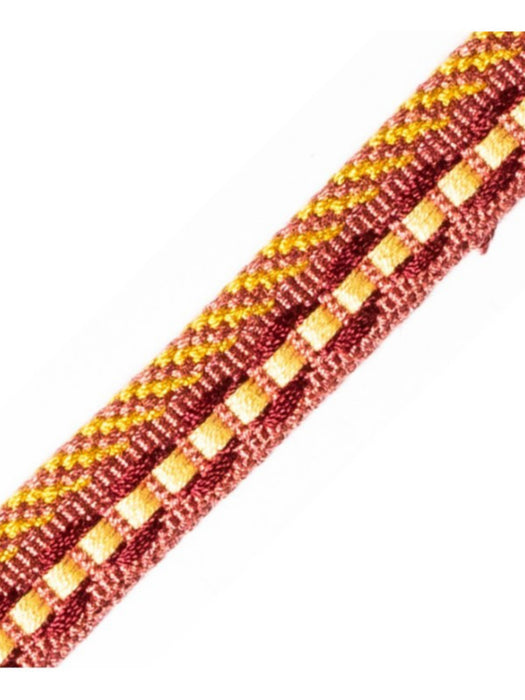 Scalamandre Safari Piping With Tape Claret/Rose Trim PL44560414