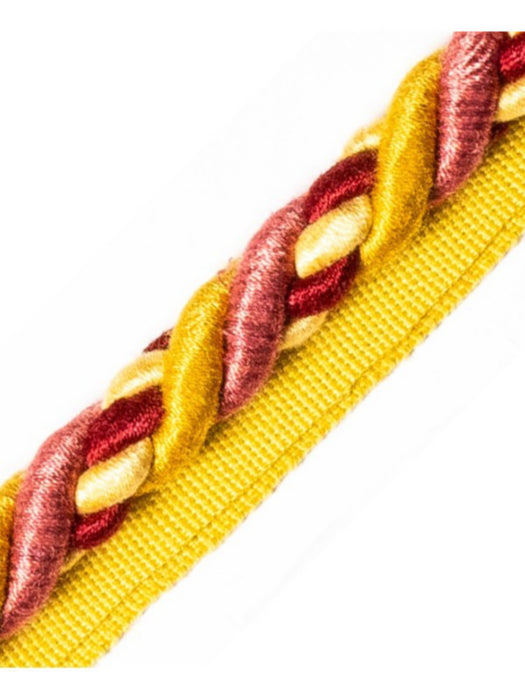 Scalamandre Safari Cord With Tape A Claret/Rose Trim Sample PL44590414