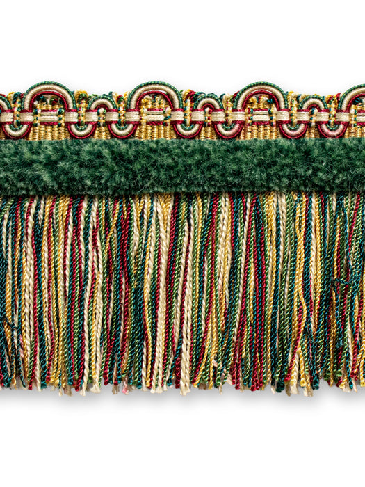 Scalamandre Safari Fringe With Chenille Hunter/Bordeaux Trim PL44230415