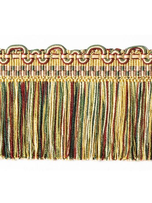 Scalamandre Safari Cut Fringe Hunter/Bordeaux Trim Sample PL44430415