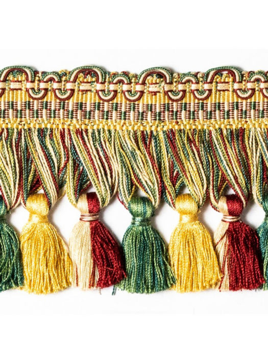 Scalamandre Safari Tassel Fringe Hunter/Bordeaux Trim PL44440415