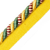 Scalamandre Safari Cord With Tape B Hunter/Bordeaux Trim PL44640415
