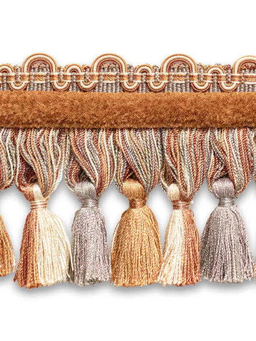 Scalamandre Safari Tassel Fringe Chenille Slate/Clay Trim PL44240416