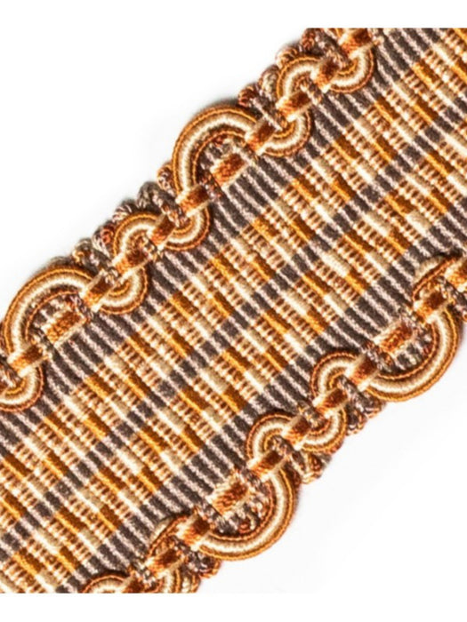 Scalamandre Safari Braid Slate/Clay Trim Sample PL44410416