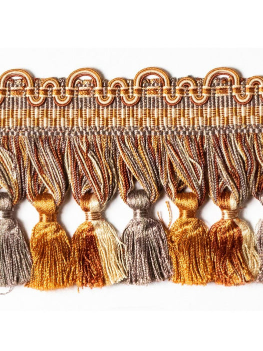 Scalamandre Safari Tassel Fringe Slate/Clay Trim PL44440416