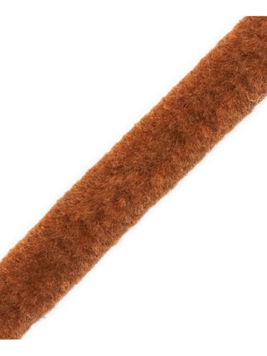 Scalamandre Safari Tweeded Chenille B Slate/Clay Trim Sample PL44500416