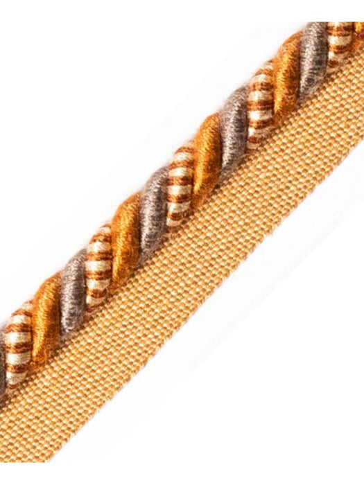 Scalamandre Safari Cord With Tape B Slate/Clay Trim Sample PL44640416