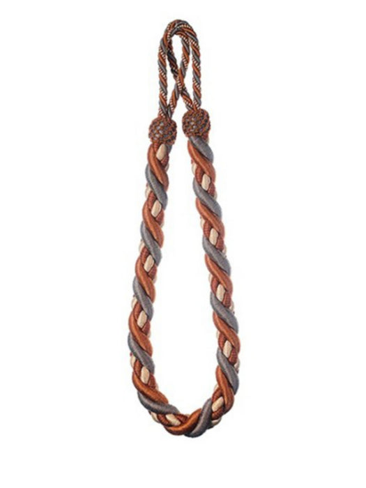 Scalamandre Safari Rope Tieback Slate/Clay Trim Sample PL44730416