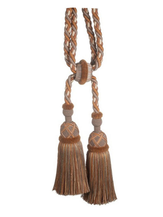 Scalamandre Safari Cut Fringe Tieback A Slate/Clay Trim PL44770416