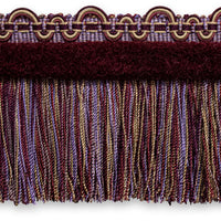 Scalamandre Safari Fringe With Chenille Amthy/Burg/Multi Trim PL44230418