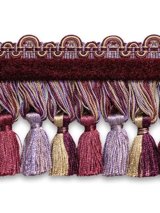 Scalamandre Safari Tassel Fringe Chenille Amthy/Burg/Multi Trim PL44240418