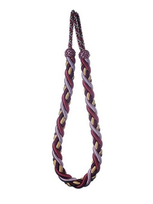 Scalamandre Safari Rope Tieback Amthy/Burg/Multi Trim Sample PL44730418